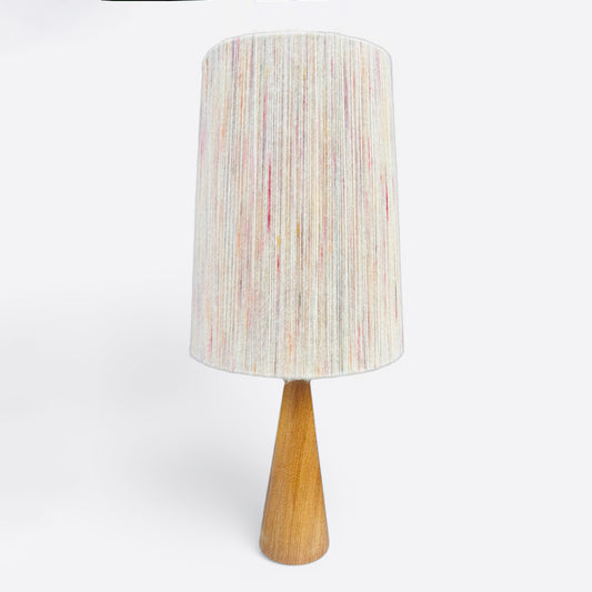 Teak table lamp from the 1960s with original shade