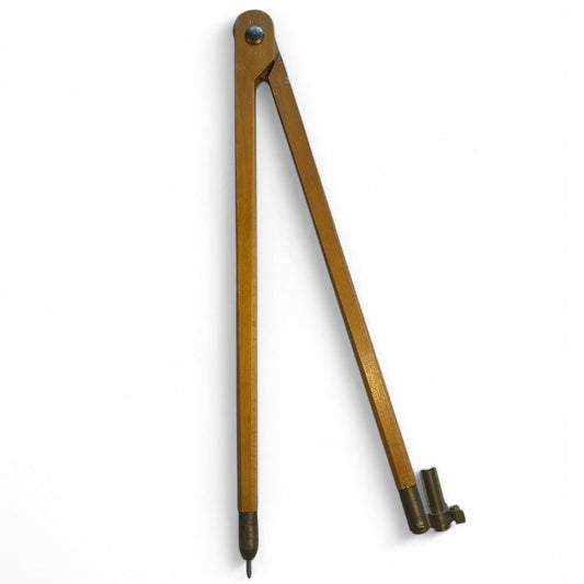 Vintage large wooden school board drawing tool from the 1950s