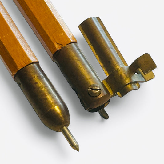 Vintage large wooden school board drawing tool from the 1950s