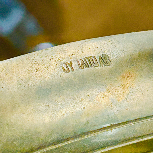 Brass gong by Paavo Tynell for Taito Oy