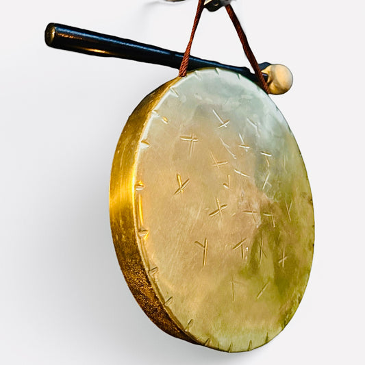 British 1950s gong in brass