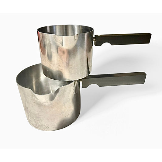 Two Cylinda line pots by Arne Jacobsen for Stelton