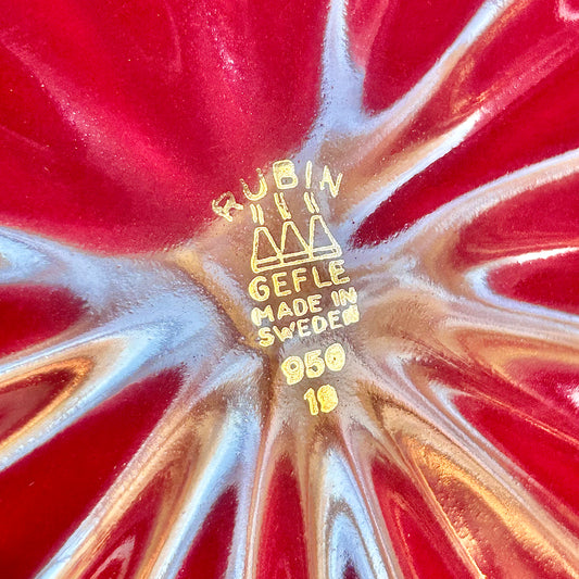 Large Rubin series bowl by Arthur Percy for Gefle Porslinsfabrik in Sweden