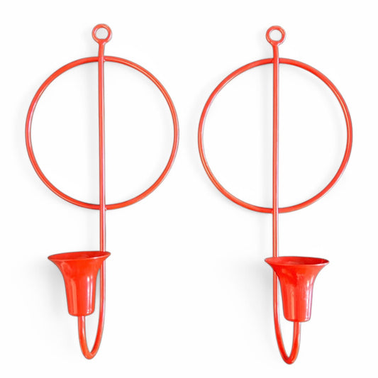 Wall hung 1970s candle holders or sconces by Boda Shop in Sweden