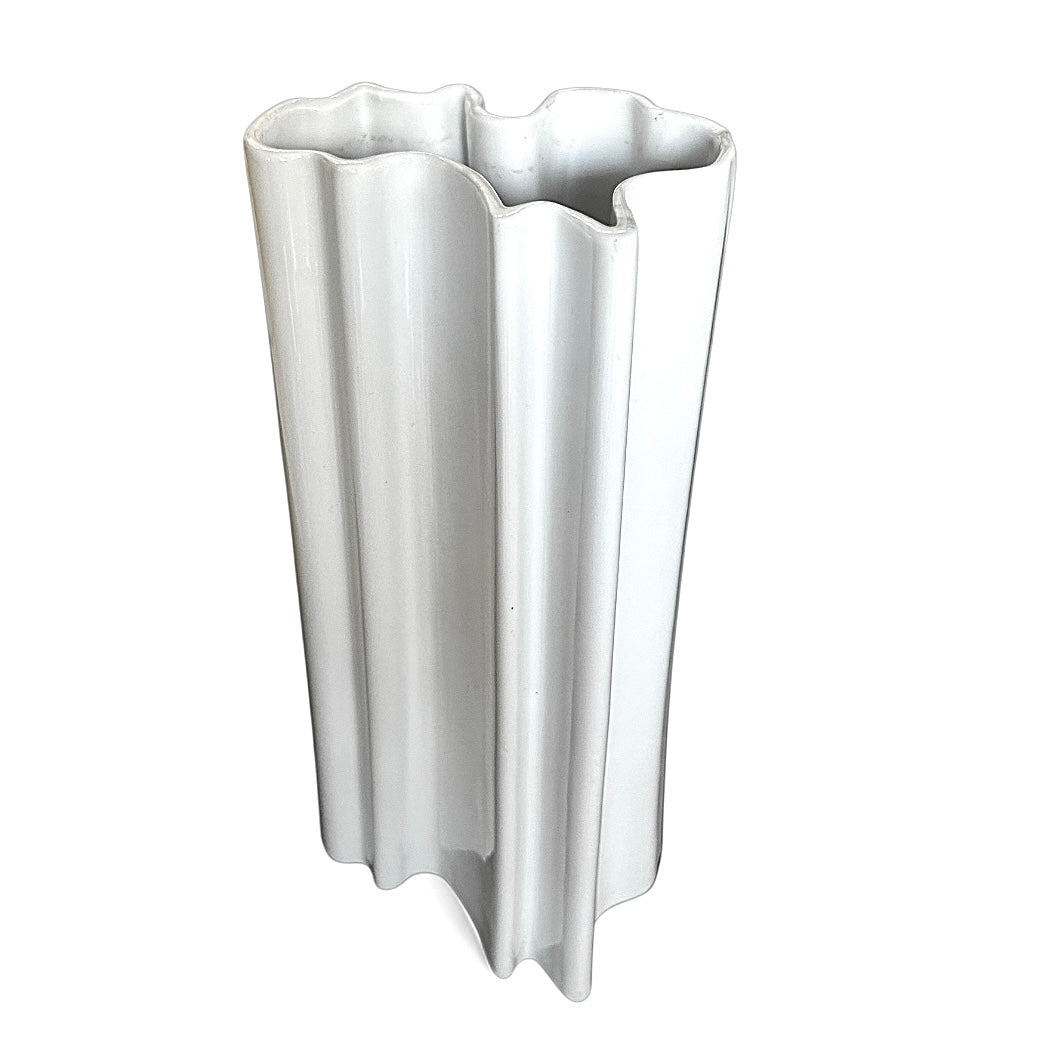 Large Naaman organic shape porcelain vase from the 1970s