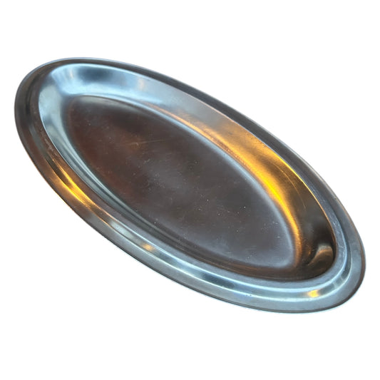 Serving dish in metal from the 1960s by Ilmari Tapiovaara for Hackman