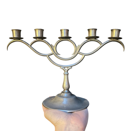 Tin candelabra in the style of Tynell and Taito from the 1930s