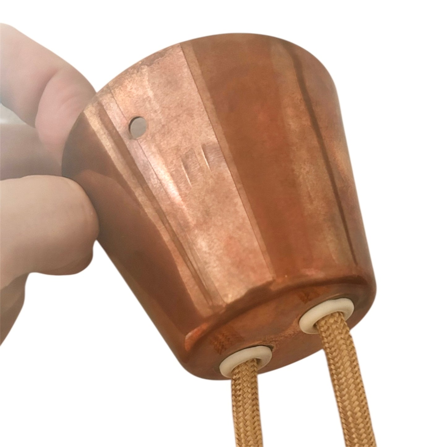 Ceiling light ER122 in copper and teak by Itsu