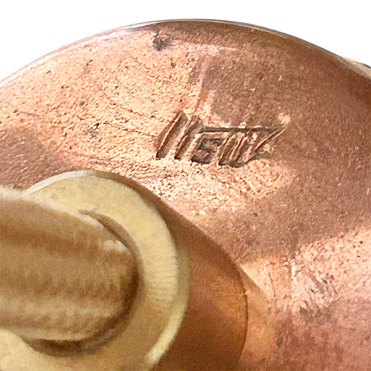 Ceiling light ER122 in copper and teak by Itsu