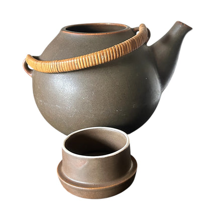 Large Finnish 1950s stoneware teapot by Ulla Procopé for Arabia