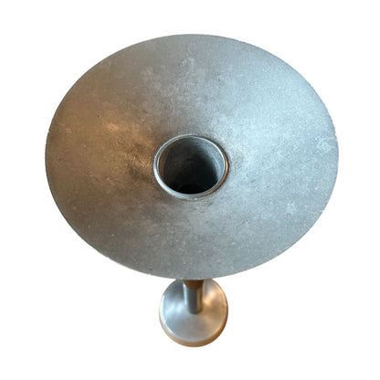 Mid-century ashtray in wood and aluminium