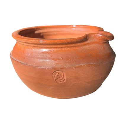 Red clay bowl from the 1960s by Kyllikki Salmenhaara