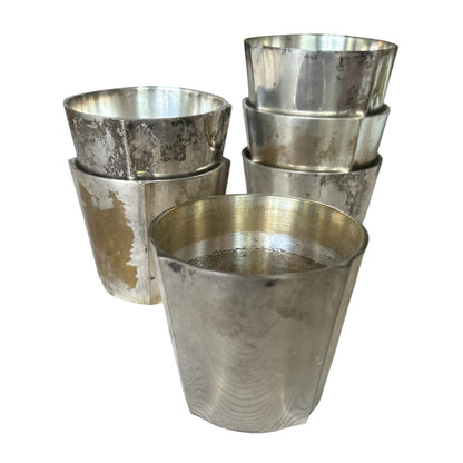 Six silver plated cups by Sigvard Bernadotte for Gense