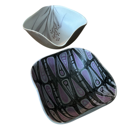 Two ceramic bowls by Raili Suvanto for Kupittaan Savi