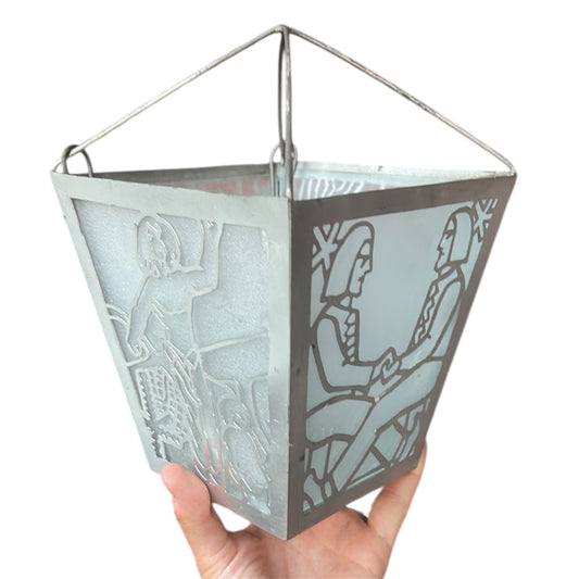 Kalevala themed ceiling light from the early 20th century