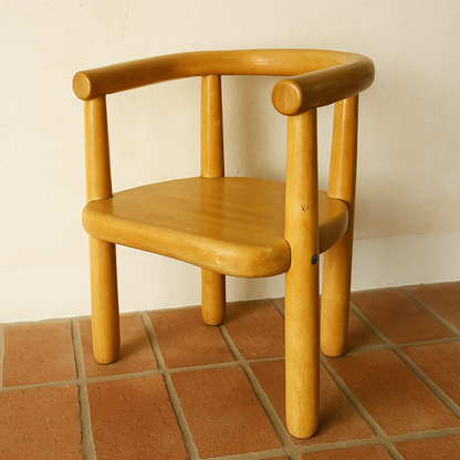 Small mid century Finnish children's chair in birch